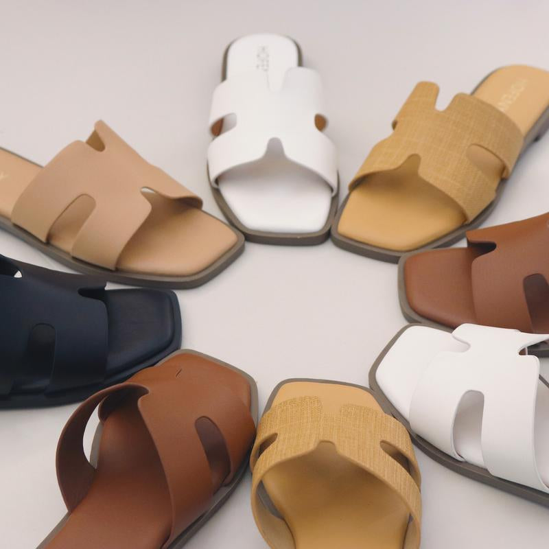 Hofeny H-Shaped Sandals in Multiple Colors, Classic, Simple and Comfortable Women'S Sandals, Slippers, Lafite Grass Countryside Style Versatile Walking Shoes Girl Footwear Summer Black Tsinelas