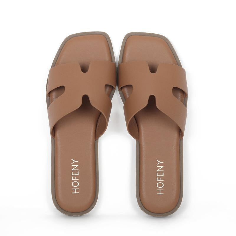 Hofeny H-Shaped Sandals in Multiple Colors, Classic, Simple and Comfortable Women'S Sandals, Slippers, Lafite Grass Countryside Style Versatile Walking Shoes Girl Footwear Summer Black Tsinelas