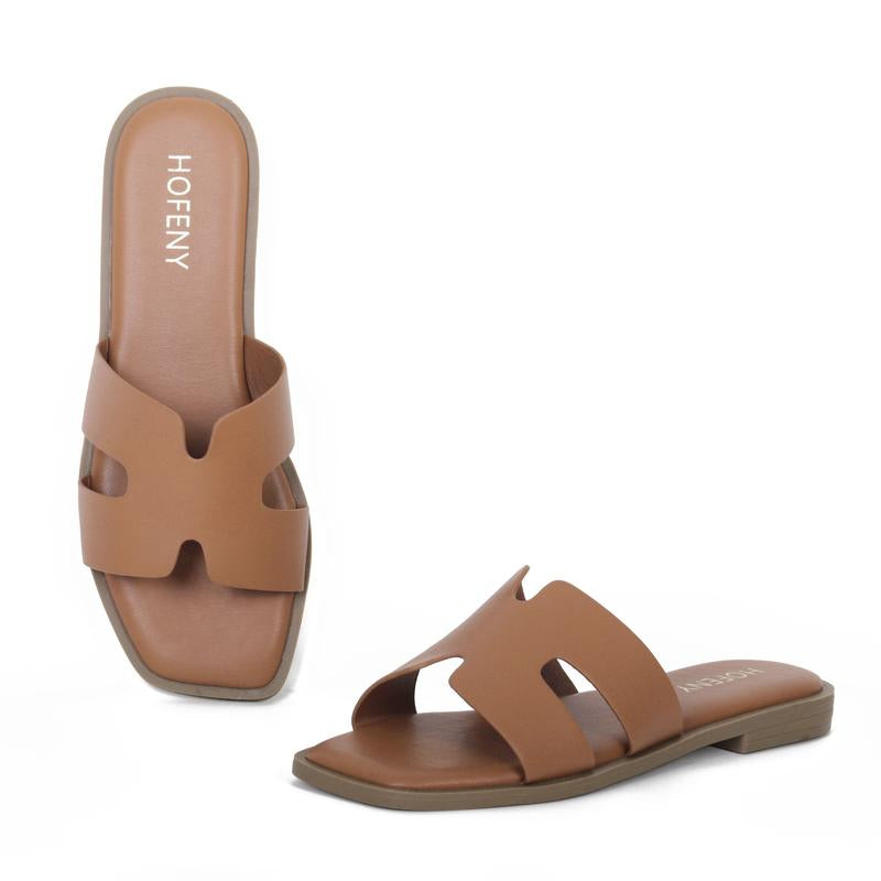 Hofeny H-Shaped Sandals in Multiple Colors, Classic, Simple and Comfortable Women'S Sandals, Slippers, Lafite Grass Countryside Style Versatile Walking Shoes Girl Footwear Summer Black Tsinelas